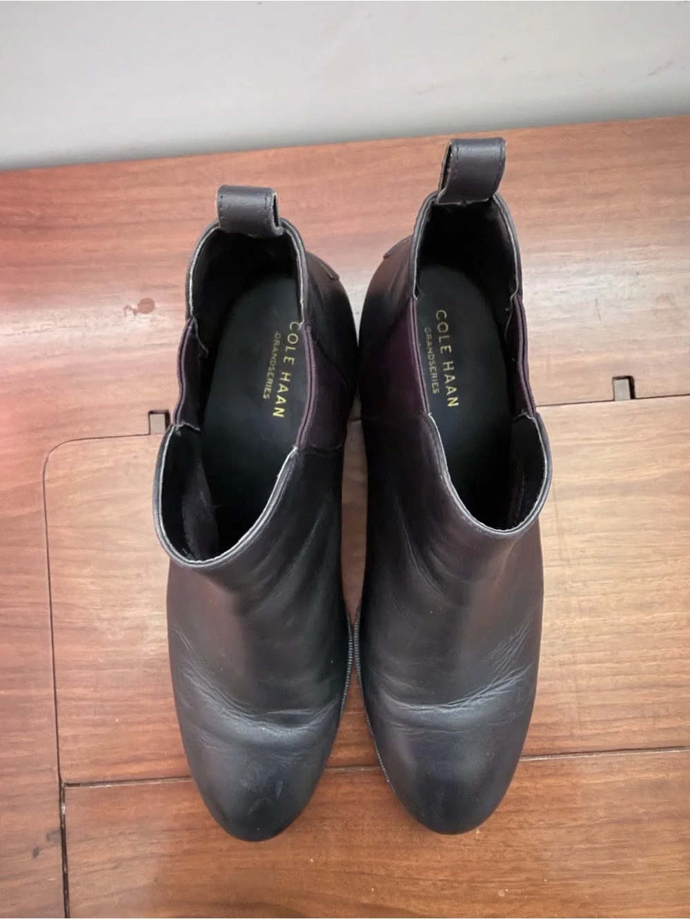 Cole Haan Black Leather Chelsea Ankle Boots- 9.5- Grand Series